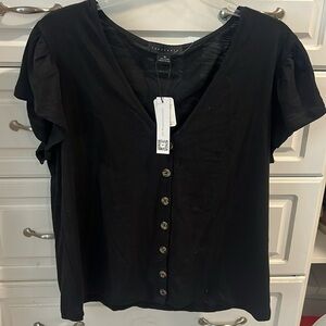 button up black blouse